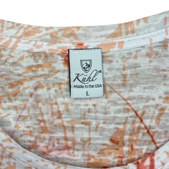 **SOLD ON MERCARI**KUHL Women’s Multicolored Shirt Size Large Orange & White - Picture 7 of 7